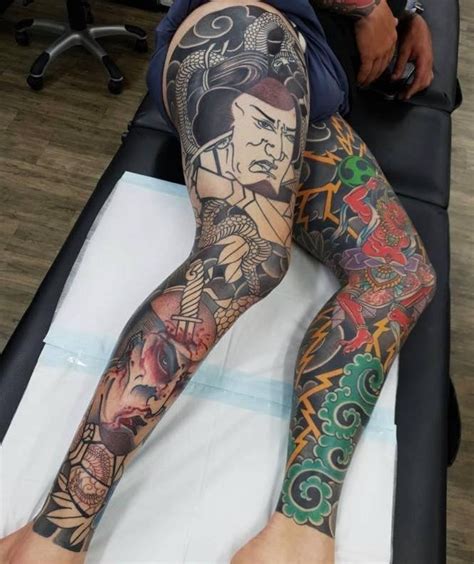 Tổng Hợp Các Mẫu Tattoo Nhật Cổ Full Chân đẹp Và đầy Phong Cách