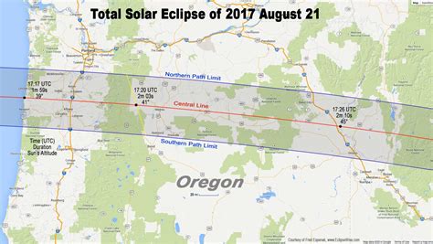 Annular Solar Eclipse Path Oregon Map Eryn Abigale