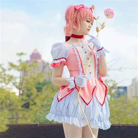 Unisex Anime Cos Puella Magi Madoka Magica Kaname Madoka Cosplay