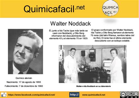 Walter Noddack Biografias Quimicafacil Net