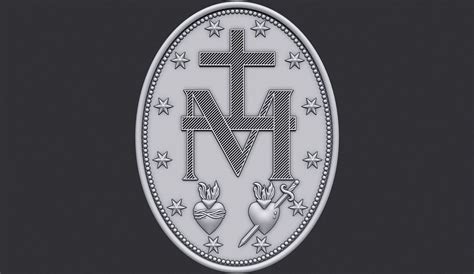 Virgen Milagrosa Miraculous Medal 3d Model 3d Printable Cgtrader