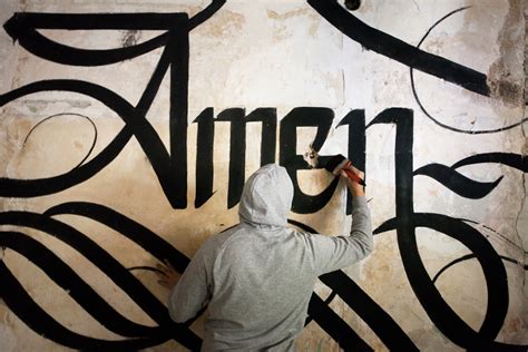 Amen - Latest Calligraphy Mural – Urban Calligraphy / Simon Silaidis