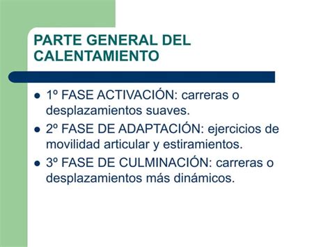 1º Eso Calentamiento Y Condición Física