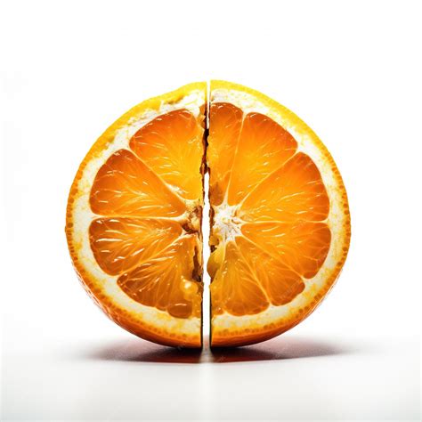 Premium Ai Image An Orange Cut In Half With The Bottom Half Cut Off