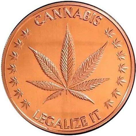 Oz Copper Round Cannabis Legalize It Count Roll