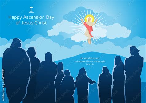 Happy Ascension Day Of Jesus Christ Stock Vector Adobe Stock