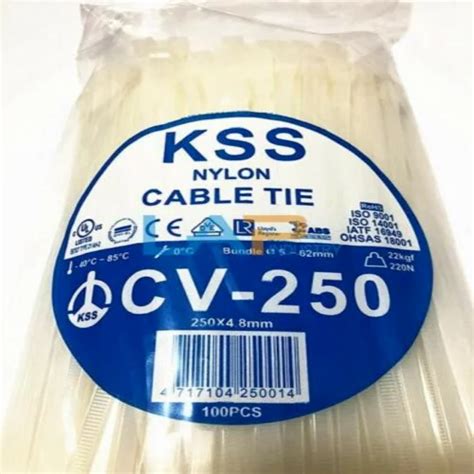 Natural White KSS NYLON Cable Tie 250 X 4 8 Mm CV 250 Packaging Size