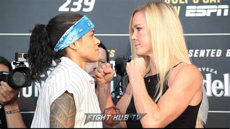 Amanda Nunes And Holly Holm Face Off At Ufc 239 Media Day Youtube