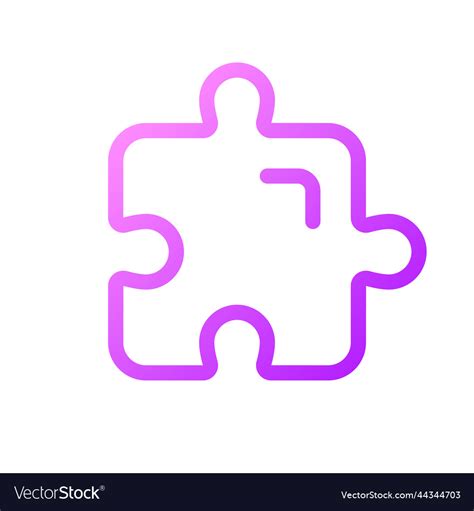 Puzzle Piece Pixel Perfect Gradient Linear Ui Icon