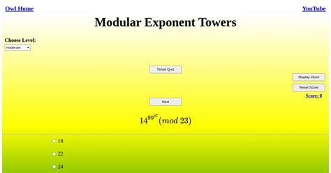 Modular Exponent Towers