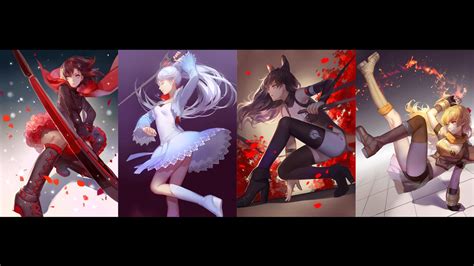 Wallpaper Rwby Weiss Schnee Blake Belladonna Yang Xiao Long Anime 1920x1080 Chearyt