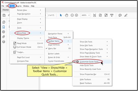 Using Quick Access Tools