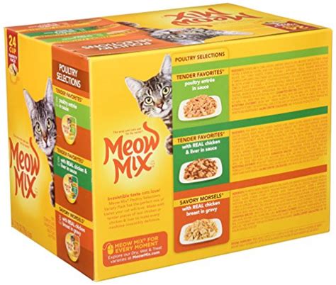 Meow Mix Cat Food Variety Pack Poultry Selections 2 75 Oz 24 Ct