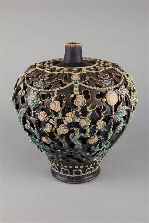 Openwork Vase With Plants China Ming Dynasty 13681644 The