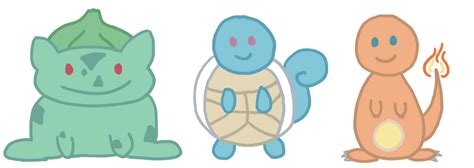 Pokemon red/blue starters, chibi by PokeponyAquaBubbles on DeviantArt