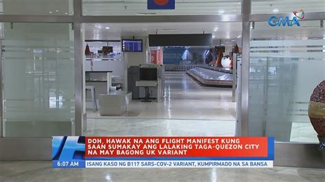 Ub Doh Hawak Na Ang Flight Manifest Kung Saan Sumakay Ang Lalaking