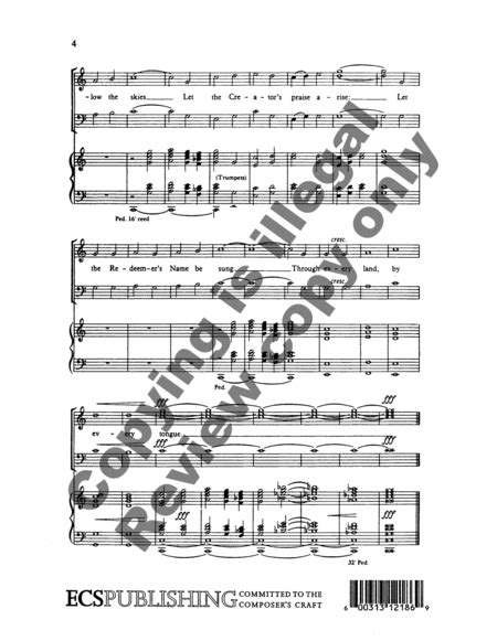 From All That Dwell Below The Skies By Gordon Young 4 Part Sheet Music Sheet Music Plus