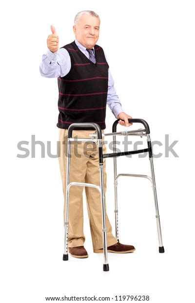 Full Length Portrait Mature Gentleman Using Stock Photo Edit Now