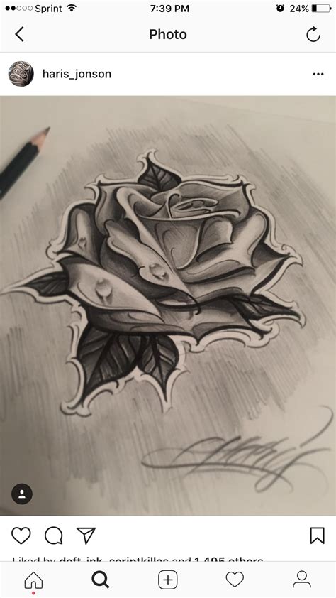 Pin By Ronaldo Trinidad On Dibujos A Lapiz Rosas Flower Tattoo