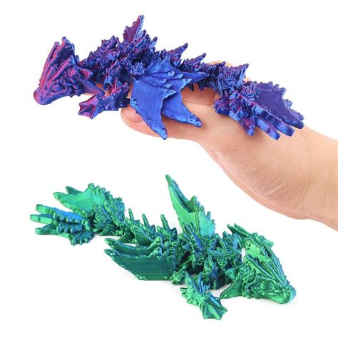 Ornement de dragon corail à articulations multiples imprimé en 3D