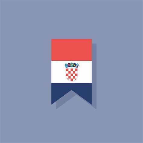 Ilustración de la plantilla de la bandera de croacia Vector Premium