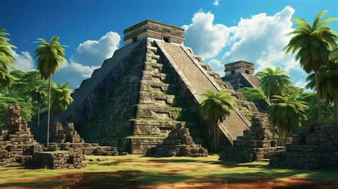 Premium Ai Image Ancient Mayan Ruins And Pyramids