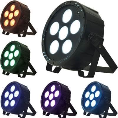 4 X QTX PAR 180UV RGB PAR Can With Carry Bag Leads QTX From Inta