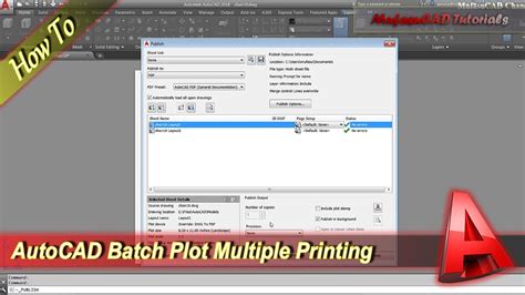 Autocad How To Batch Plot Multiple Printing YouTube