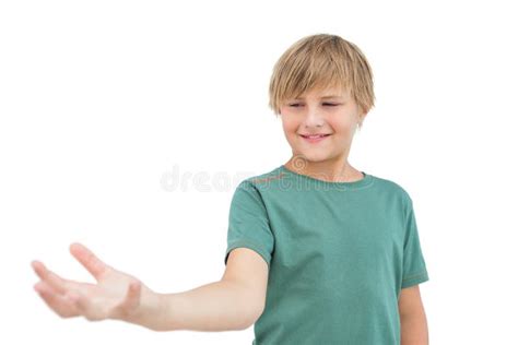 Smiling Little Boy Holding Something Stock Photo Image Of Cute Child