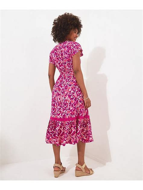 Joe Browns Printed Midi Dress Pink Very
