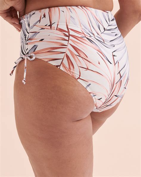 CHRISTINA Desert Palm Side Tie High Waist Bikini Bottom Tropical