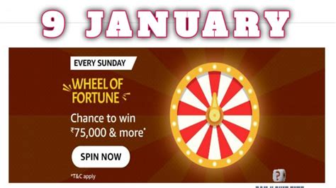 Amazon Sunday Wheel Of Fortune Spin And Win Answers Today 9 January