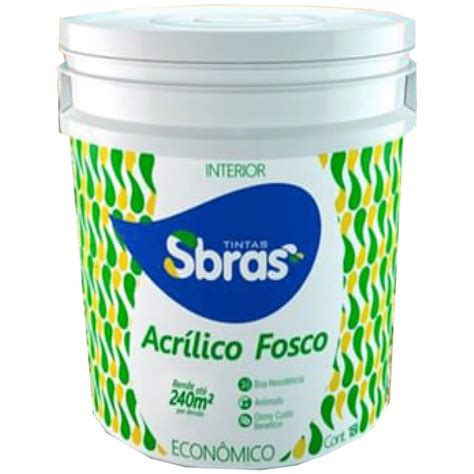 Tinta Sbras Acr Economico Fo Branco Neve Lt Home Center Casa