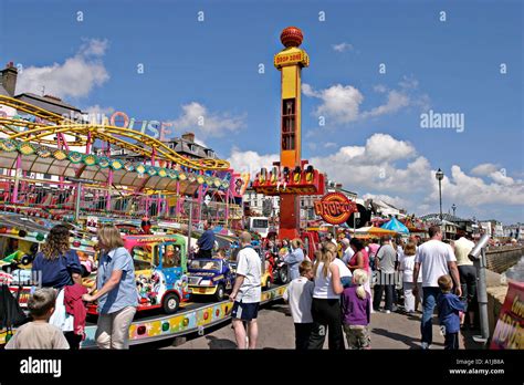 Bridlington East Yorkshire UK Seafront fairground Stock Photo, Royalty ...