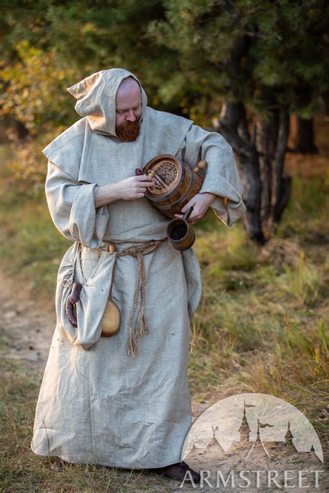 Medieval Monk Robe Hood larp costume Medieval fantasy | Etsy