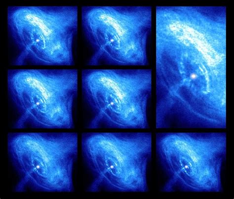 The pulsar in the center of crab nebula : pics