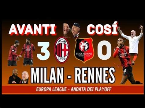 MILAN RENNES 3 0 GRANDE VITTORIA E GIOIA DAL MILAN CLUB BARCELLONA