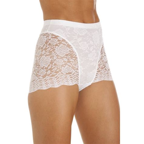 White Control Lace Support Briefs Shapewear