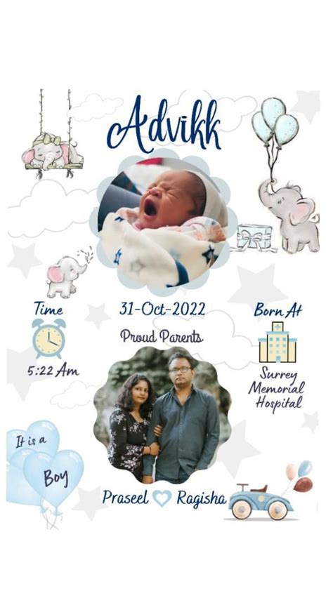 Birth Details Photo Frame Decoracion Cumpleaños Mujer Decoracion De