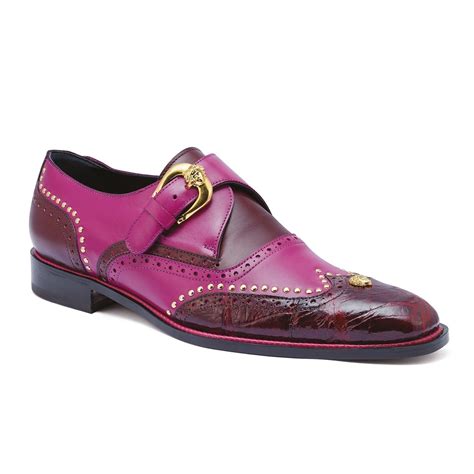 Mauri Godfather 3051 Mens Shoes Ruby Red And Fucsia Exotic Alligator