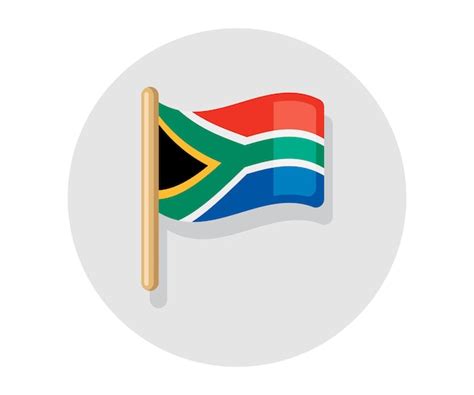 Vector Que Agita La Bandera De Sud Frica Vector Premium