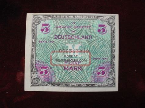 Germany Mark Allied Military Currency Scwpm A Ef Au