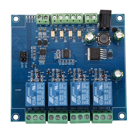 Modbus Rtu 4 módulo de relé entrada 485 TTL Uart comunicación 4 canales