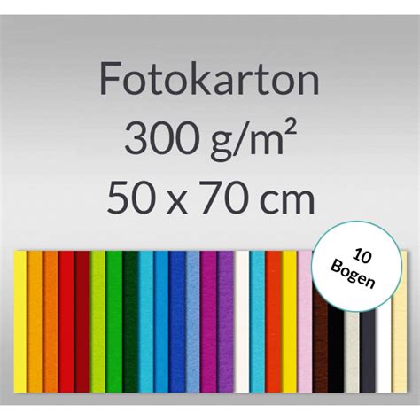 Fotokarton 50 X 70 Cm 10 Bogen