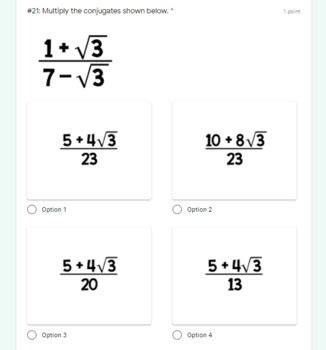 Add Subtract And Multiply Binomial Radical Expressions Algebra 2