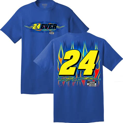 Jeff Gordon 24 Neon Blue T Shirt Shop The Hendrick Motorsports