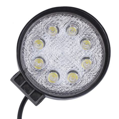 5 pces 24 w 8led redondo 12 v ponto feixe de inundação trabalho lâmpada