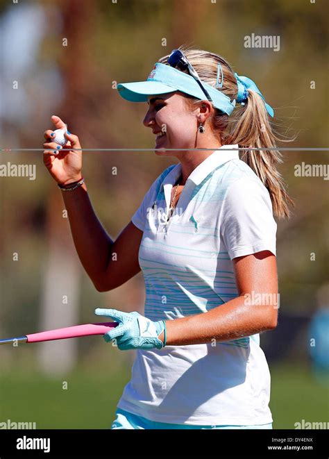 Rancho Mirage California USA 06th Apr 2013 Lexi Thompson Reacts To