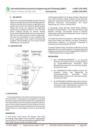 CROP YIELD PREDICTION USING ARTIFICIAL NEURAL NETWORK PDF