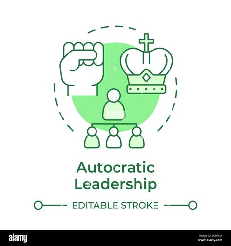 Autocratic Leadership Green Concept Icon Stock Vector Image And Art Alamy